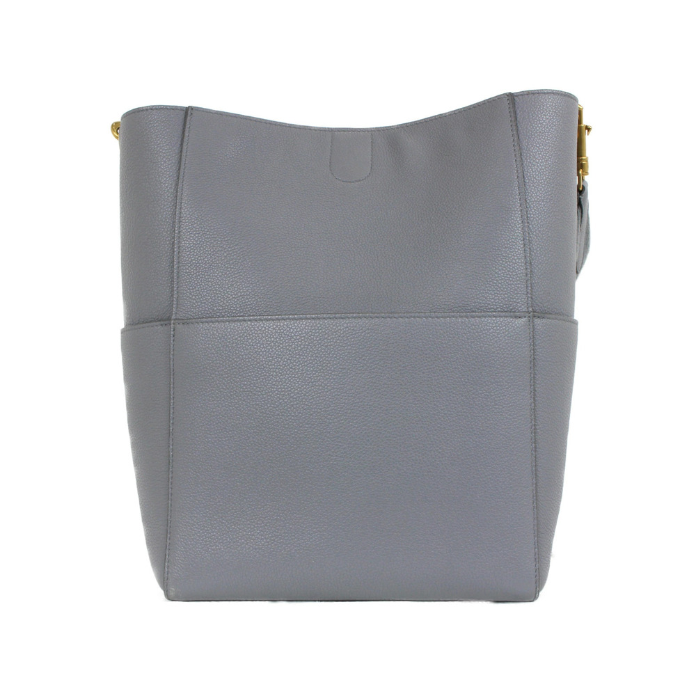 Celine Bag Calfskin Gray Bucket Sangle Shoulder